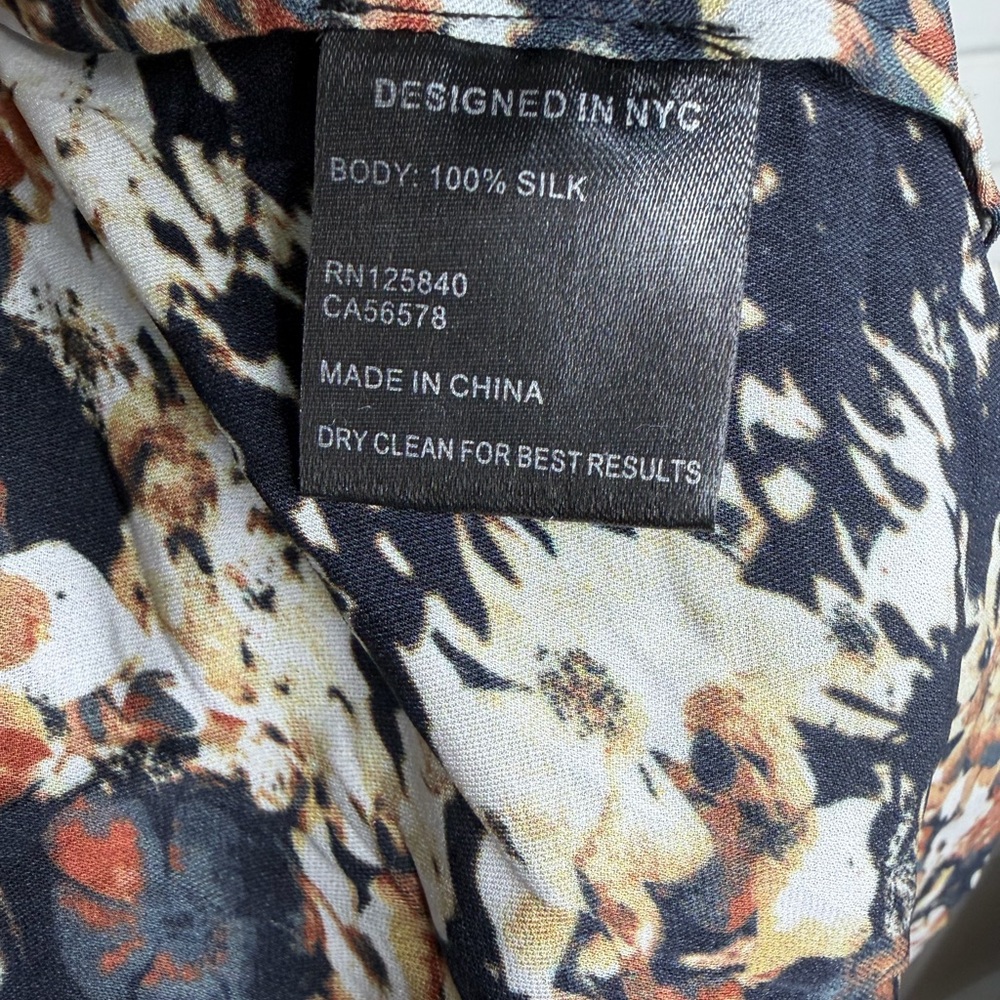Intermix 100% Silk Tie Neck Tunic / Mini Dress – Size P (Petite) - Picture 10 of 10